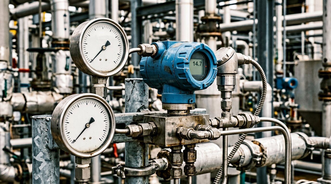 ترانسمیتر فشار و گیج‌های ابزار دقیق روی خط فرایندی